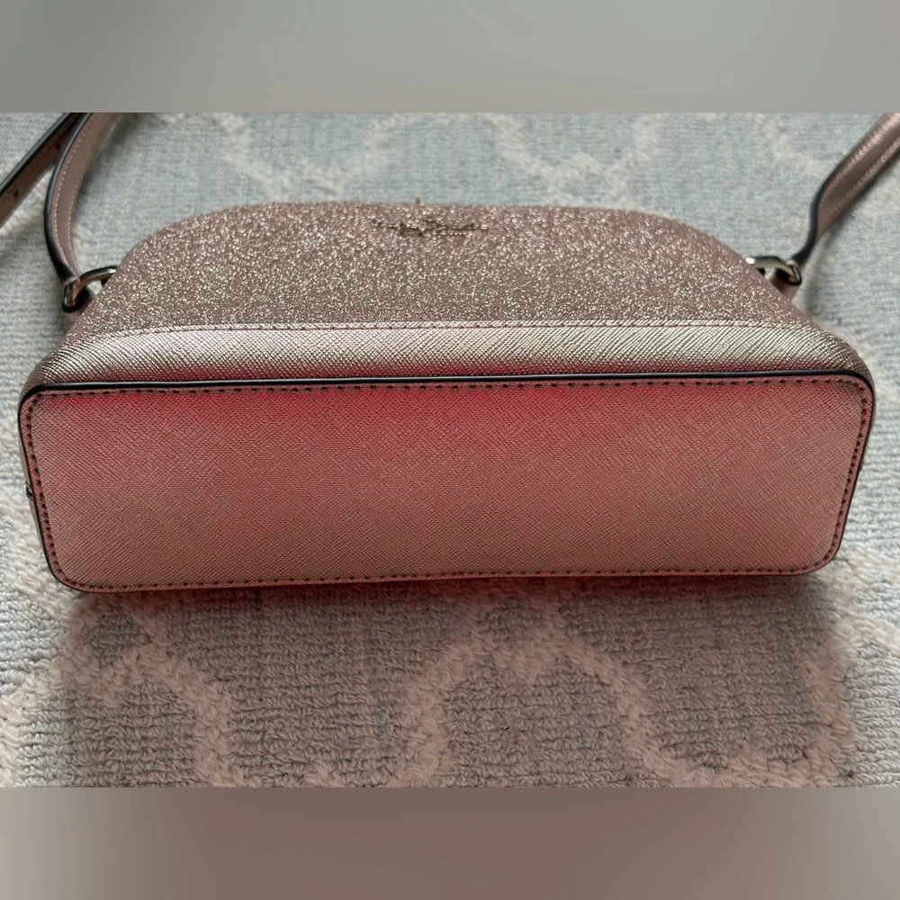 Kate Spade rose gold glitter crossbody bag